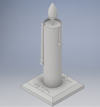 candle flame pinshape envisionthefuture-design-challenge-youth braille blind 3d print model - Mito3D