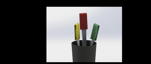 Besteck id braille pinshape vorstellen beeinträchtigt Sicht envisionthefuture design Herausforderung Haus Veranstalter Küche tool Essen utensil Löffel Messer Gabel Haushaltswaren gadget 3d print model - Mito3D