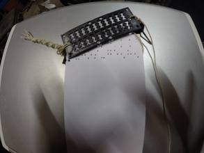 braille escrito herramienta clave pulsera cadena pinshape envisionthefuture diseño reto pulseras llavero escritura táctiles 3d print model - Mito3D