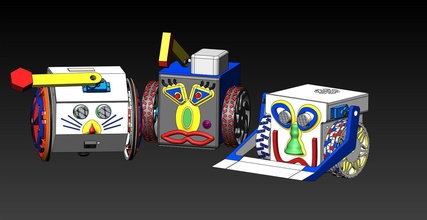 minibattlebot components pinshape theater theatre robot gadget art superherobot minifloppybot billybot battlebot robotoons roboguts r2pv1com wperko solidworksmagi 3d print model - Mito3D