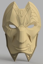 jhin máscara liga lendas pinshape 3d design 3d print model - Mito3D