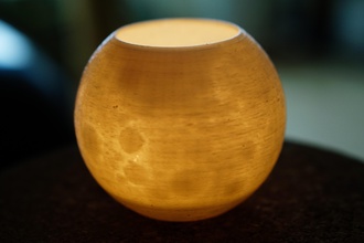 lune bougie pot pinshape bougeoir 3d print model - Mito3D