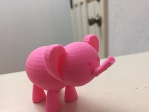 elephant pinshape cute elepant 3d print model - Mito3D