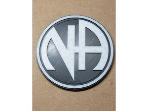 logo narcotiques anonymes pinshape narctics anonyme 3d print model - Mito3D