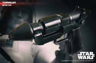 thrawn blaster pinshape starwars cosplay replica pistola i puntelli oggetti scena 3d print model - Mito3D