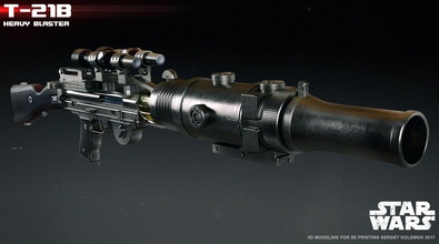 t 25 ağır blaster pinshape tüfek hedefleme cephede t21b scalemodel cosplay yineleme sahne starwars starwarsweapons 3d print model - Mito3D