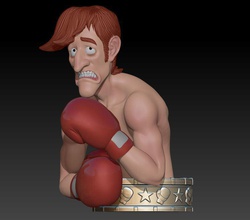 glass joe punch pinshape game-design-contest minor-circuit box boxing nes nintendo glass-joe punch-out 3d print model - Mito3D