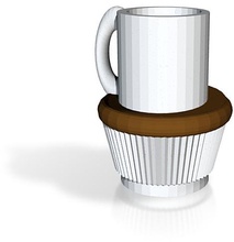 fullsized coffee cup cake files pinshape mugs cakes cups cupcakes cupcake 3d print model - Mito3D