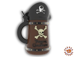 pirates caribbean beer stein - angled style pinshape pirates-of-the-caribbean 3d print model - Mito3D