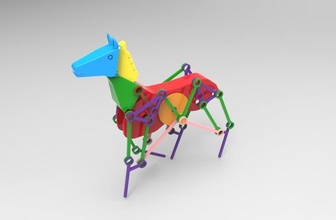 mechanical horse pinshape mechanical-design-contest 3d print model - Mito3D