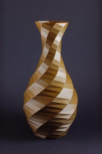 low-poly rose twist vase pinshape twist-vase art 3d-design 3d print model - Mito3D