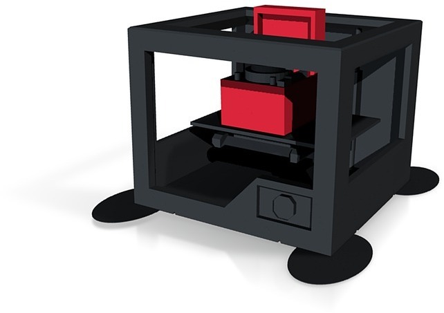3d printer printing record player colour x3d wrl pinshape retro players printers color 3D print model - Mito3D
