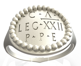 oficial romano anillo réplicas pinshape legión hombres joyería antiguo roma 3d print model - Mito3D