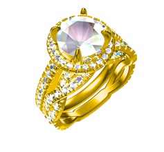 engagement bridal ring set 3d cad model pinshape jewelry-stl-file engagement-ring-3d-cad-model jewelry-3d-cad-model 3d print model - Mito3D