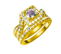 3d cad model bridal ring set stl format pinshape bridal-ring-set-3d-cad wedding-ring-3d-cad-model-stl jewelry-3d-cad-model 3d print model - Mito3D