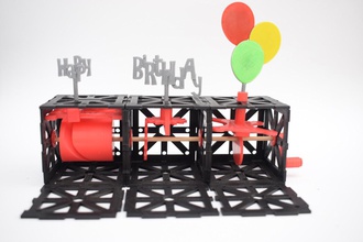 modulaire automates pinshape motion d'anniversaire cadeau mécanique conception concours 3d print model - Mito3D