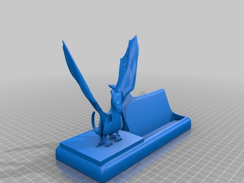 dragon business card holder plastics pinshape office dragons cards busness holders 3D print model - Mito3D