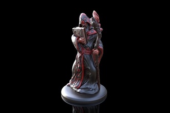arcane wizard miniature pinshape zbrush tabletop tabletop-game 54mm 28mm wizard mage wargame fantasy minitures 3d print model - Mito3D