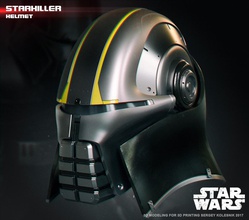 starkiller helmet pinshape armor jedi scale-model cosplay replica props starwars sith sith-stalker 3d print model - Mito3D