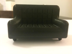 miniatura sofá pinshape interior tiny bonito boneca casa miniaturas 3d print model - Mito3D