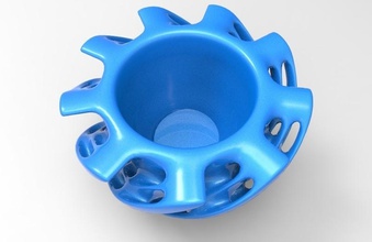vaso ovni pinshape i vasi arredamento fiore 3d print model - Mito3D