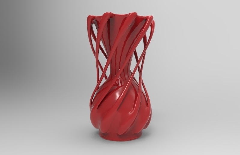 vase 023 pinshape twist pot interior decoration decor vases 3D print model - Mito3D