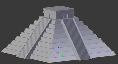 maya antique temple pyramide kulkulcan pinshape l'histoire art jardin d'enseignement sacrifice anciennes civilisations mayas 3d print model - Mito3D