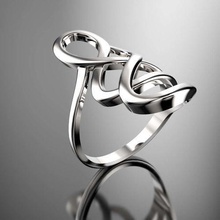 tangled ring pinshape art Mode tangle Schmuck 3d print model - Mito3D