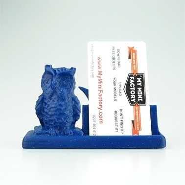 owl business card holder pinshape owls office cards busines holders 3D print model - Mito3D