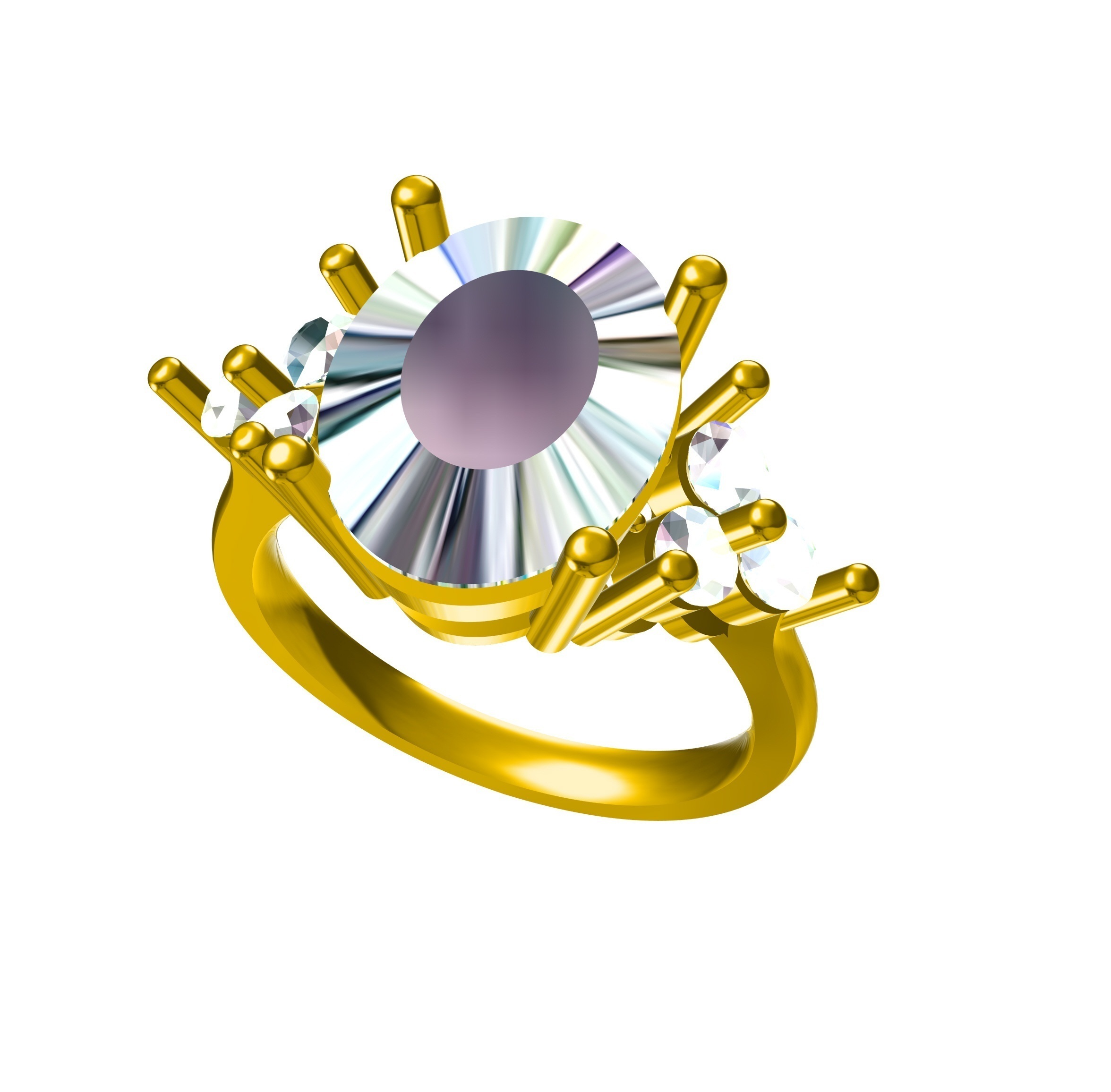 femmes anneau mariage modèle cao 3d stl format pinshape bijoux Cao bague fiançailles 3D print model - Mito3D
