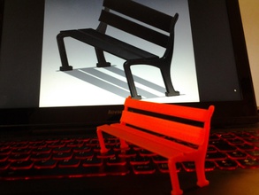 assento banco pinshape haus rua miniaturas bancada 3d print model - Mito3D