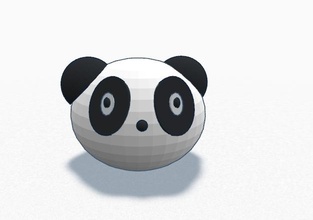 panda pinshape Spiel Kunst 3d print model - Mito3D