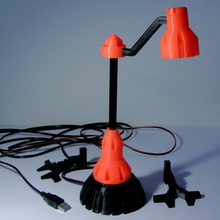 led lâmpada tabela pinshape caseiro abajur leve mecânica design contest 3d print model - Mito3D