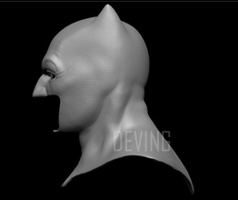 batman capucha bvs pinshape mascara batfleck ben affleck v superman diseño concurso justicia liga props cosplay prop capó cosplayer 3d print model - Mito3D
