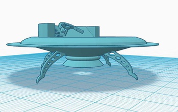 flying saucer base pinshape 3d design 3d print model - Mito3D