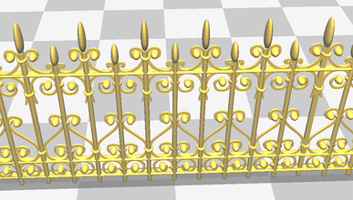 iron fence pinshape house-decoration gate 3d print model - Mito3D