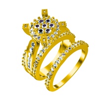 3d cad model stl file format bridal ring set pinshape jewelry wedding engagement 3d print model - Mito3D