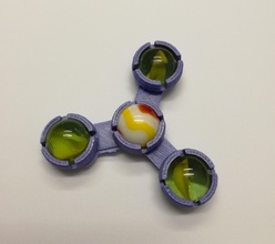 fidget giratório vidro mármore rolamento pinshape gadget brinquedos crianças spinner 3d print model - Mito3D