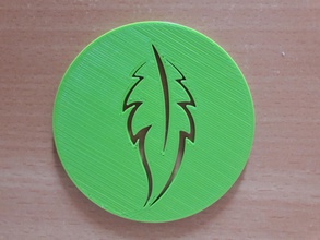 coaster leaf pinshape coasters 3d print model - Mito3D