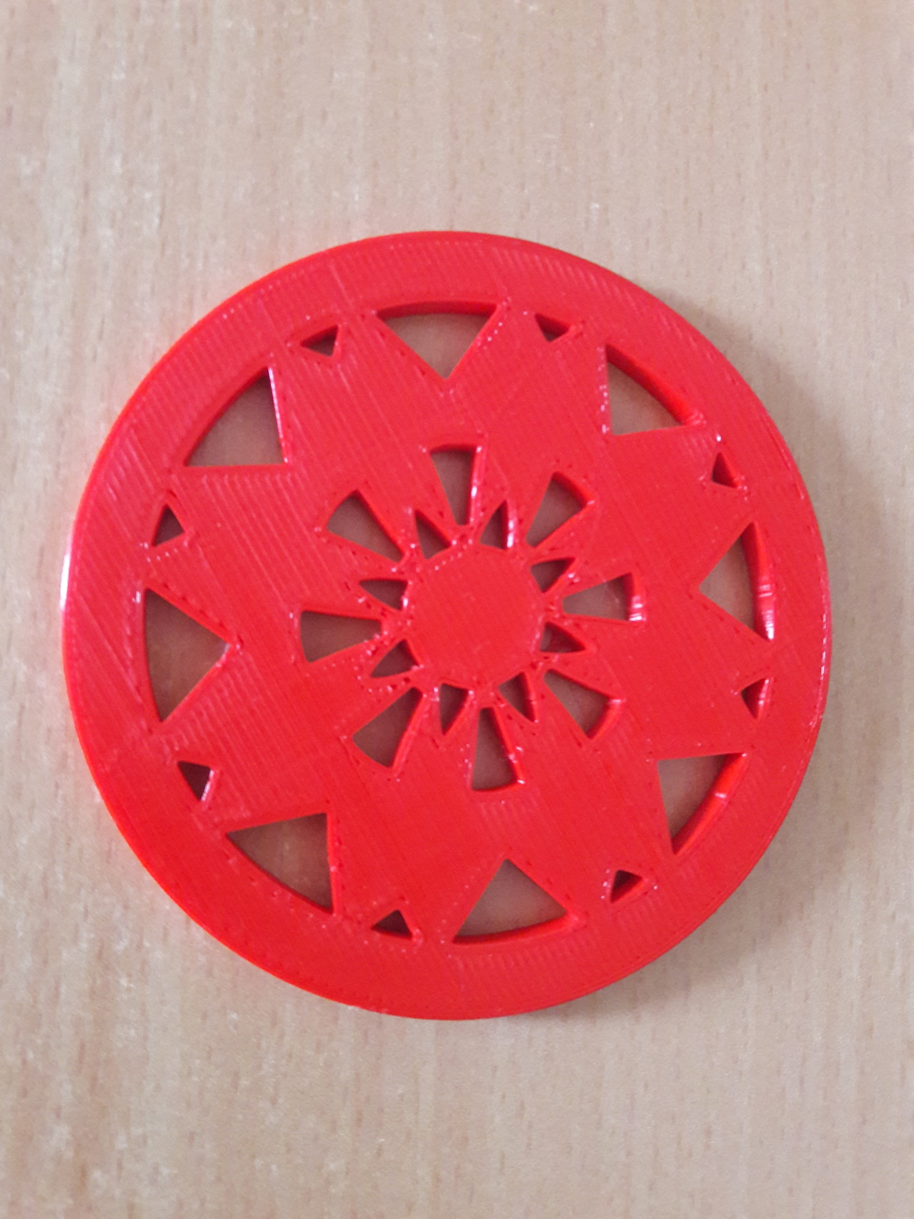 coaster patrón estrella pinshape posavasos montaña rusa 3D print model - Mito3D