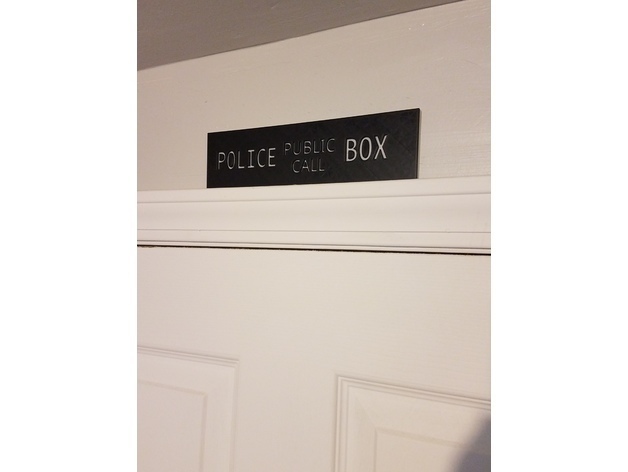 police box sign pinshape doctor doctorwho doctor-who tardis 3D print model - Mito3D