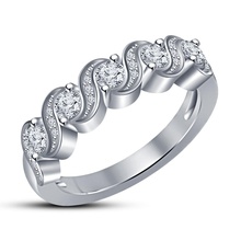 hermoso anillo boda modelo cad 3d formato stl pinshape compromiso joyería 3d print model - Mito3D