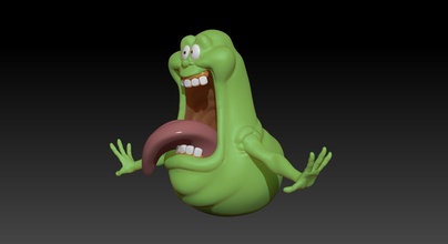 slimer real ghostbuster pinshape Film 80er toon cartoon ghost ghostbusters pegajoso 3d print model - Mito3D