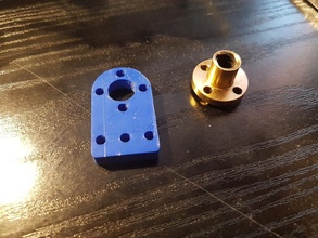8mm lead screw nut bracket pinshape 3d-design 3d print model - Mito3D