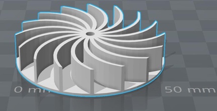centrifugal - radial turbine small electro motor pinshape 3d-design 3d print model - Mito3D
