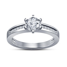Modelo cad 3d belo anel casamento pinshape jóias modelo noivado stl 3d print model - Mito3D