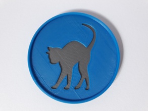 kedi bardak altlığı pinshape kediler altlıkları coaster 3d print model - Mito3D