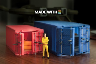 Fracht container pinshape Schiff automotive Luftfahrt Versand cargo miniaturen 3d print model - Mito3D