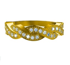 jewelry 3d cad design infinity band stl format pinshape model wedding ring engagement 3d print model - Mito3D