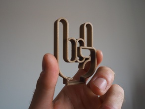 heavy metal fingers pinshape 3d print model - Mito3D